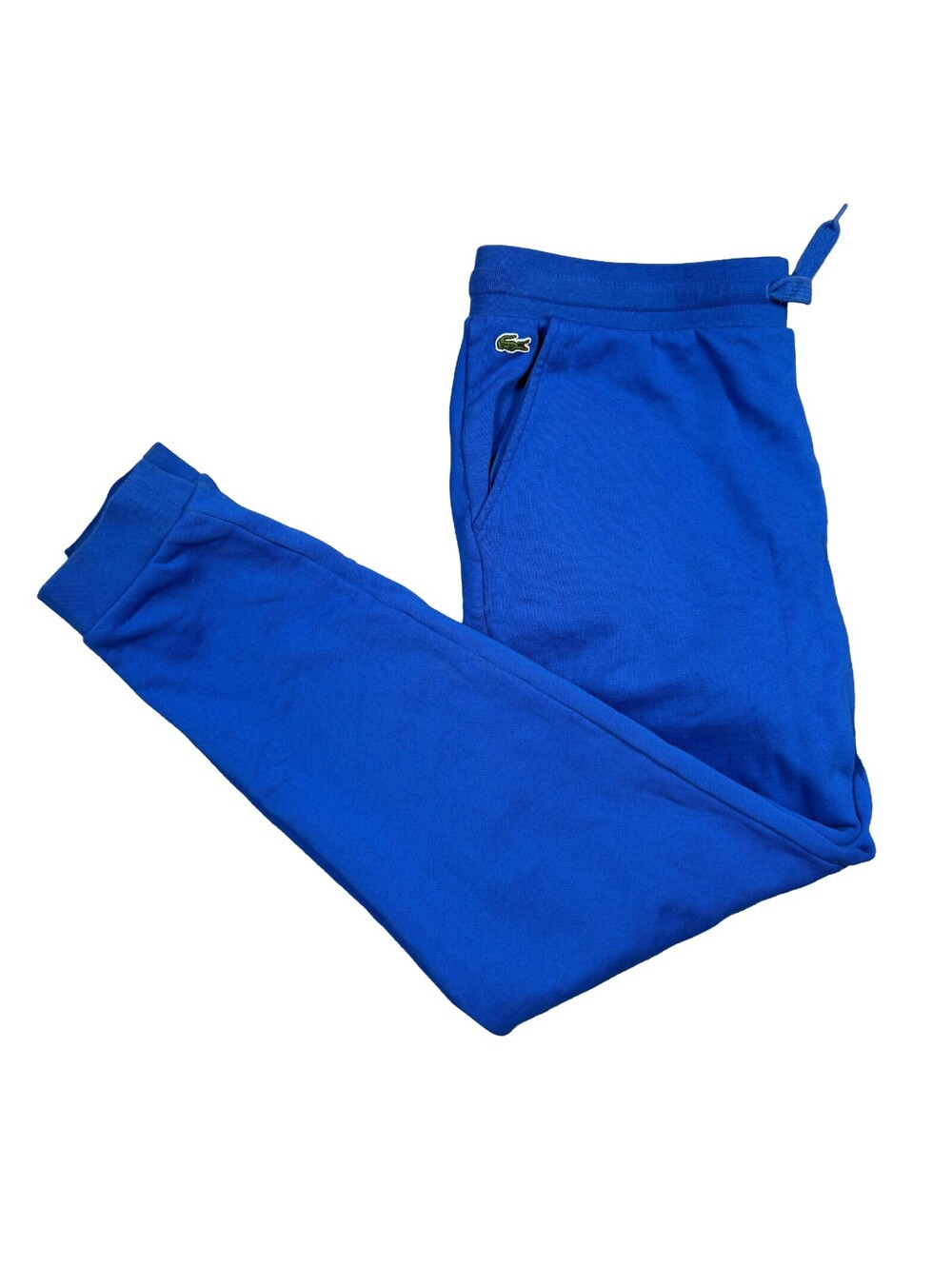 Lacoste Mens 3XL Blue Sweatpants Joggers Cotton Drawstring Croc Logo Athletic